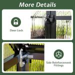 Jocisland 6x16Ft Polycarbonate Greenhouses for Outdoors, 2 Top-Opening Windows, Swing Doors, Aluminum Walk-in Heavy Duty for Outdoor Use, Backyard Garden, Black