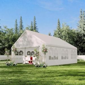 20x20 ft Heavy Duty Party Tent - Outdoor Wedding & Event Canopy with Removable Sidewalls & Waterproof Roof, White Commercial Shelter for Backyard, Reception, Festival