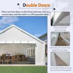 20x40FT Heavy Duty Party Tent with Removable Sidewalls & Carry Bags, Large Wedding Event Shelter Outdoor Canopy Gazebo Commercial Tent for Camping Carport Garden Patio