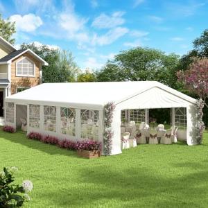 Raysfung 20' x 40' Party Tent Heavy Duty, Wedding Tent with Removable Sidewalls, Outdoor Gazebo Event Shelters Canopy for Birthday Party