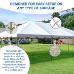 Party Tents Direct 20 x 40 Foot West Coast Frame Tent with Sidewalls, Heavy Duty PVC White Canopy, Outdoor Event Canopy Gazebo for Weddings, Parties, Banquets, and Commercial Use