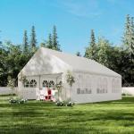20x20 ft Heavy Duty Party Tent - Outdoor Wedding & Event Canopy with Removable Sidewalls & Waterproof Roof, White Commercial Shelter for Backyard, Reception, Festival
