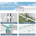 GREEN PARTY 20x40FT Party Tent Heavy Duty, Large Wedding Event Shelters with 7 Carry Bags & Removable Sidewalls, Outdoor Canopy Gazebo Commercial Tents for Parties Carport Camping Garden Patio