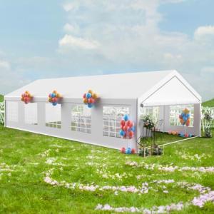 20X40 FT Party Tent Heavy Duty, Outdoor Large Wedding Tent Event Shelter with Removable Sidewalls, Outdoor Canopy Galvanized Steel Carport, Large Commercial Event Tents for Wedding Birthday Party
