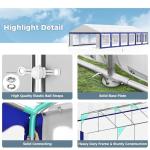 GREEN PARTY 20x40FT Party Tent Heavy Duty, Large Wedding Event Shelters with 7 Carry Bags & Removable Sidewalls, Outdoor Canopy Gazebo Commercial Tents for Parties Carport Camping Garden Patio