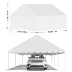 20x20 ft Heavy Duty Party Tent - Outdoor Wedding & Event Canopy with Removable Sidewalls & Waterproof Roof, White Commercial Shelter for Backyard, Reception, Festival