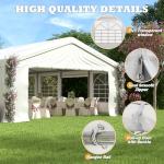 Raysfung 20' x 40' Party Tent Heavy Duty, Wedding Tent with Removable Sidewalls, Outdoor Gazebo Event Shelters Canopy for Birthday Party