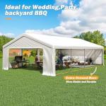 Raysfung 20' x 40' Party Tent Heavy Duty, Wedding Tent with Removable Sidewalls, Outdoor Gazebo Event Shelters Canopy for Birthday Party