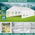 20X40 FT Party Tent Heavy Duty, Outdoor Large Wedding Tent Event Shelter with Removable Sidewalls, Outdoor Canopy Galvanized Steel Carport, Large Commercial Event Tents for Wedding Birthday Party