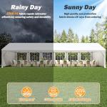 Raysfung 20' x 40' Party Tent Heavy Duty, Wedding Tent with Removable Sidewalls, Outdoor Gazebo Event Shelters Canopy for Birthday Party