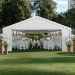 GREEN PARTY 20x40FT Party Tent Heavy Duty, Large Wedding Event Shelters with 7 Carry Bags & Removable Sidewalls, Outdoor Canopy Gazebo Commercial Tents for Parties Carport Camping Garden Patio