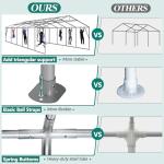 GARTOO 20' x 40' Heavy Duty Party Tent - Outdoor Wedding Gazebo Event Shelter Canopy with Removable Sidewall & 4 Sand Bags for Outdoor Event, Wedding, Birthday Party