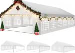 COBIZI 20x40FT Party Tent Heavy Duty Outdoor White Gazebo Event Shelter Wedding Canopy Tent for Parties Carport BBQ with Removable Sidewall Windows, Powder Coating (Better Than Galvanized)