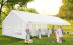 COBIZI 20x40FT Party Tent Heavy Duty Outdoor White Gazebo Event Shelter Wedding Canopy Tent for Parties Carport BBQ with Removable Sidewall Windows, Powder Coating (Better Than Galvanized)