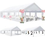 COBIZI 20x40 Party Tent Heavy Duty, Tents for Parties with 8 Removable Sidewalls & 4 Built-in Sandbags, Commercial Wedding Large Tent UV50+ Waterproof, White