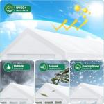 COBIZI 20x40 Party Tent Heavy Duty for Parties, Powder Coating (Better Than Galvanized), Waterproof for Church & Wedding, Large Outdoor Event Gazebo with Removable Sidewall & Built-in Sandbag, White