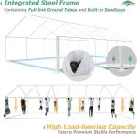 COBIZI 20x40FT Party Tent Heavy Duty Outdoor Gazebo White Event Shelter Wedding Canopy Tent for Parties BBQ with Removable Sidewall Windows, Powder Coating (Better Than Galvanized)