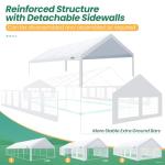 COBIZI 20x40 Party Tent Heavy Duty, Large Outdoor Event Shelter Tents for Parties with 12 Sidewalls & Built-in Sandbags,Waterproof Wedding Canopy Gazebo Commercial Tent for Carport,Camping,Patio,White