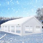 COBIZI Party Tents 20x40 Heavy Duty Waterproof, Tents for Parties with 8 Removable Sidewalls & 4 Built-in Sandbag, Outdoor Wedding Large Tent, UV 50+, White