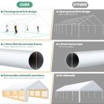 COBIZI 20x40 Party Tent Heavy Duty, Large Outdoor Wedding Tents for Parties with 12 Removable Sidewalls & Built-in Sandbags,Waterproof Event Canopy Gazebo Commercial Tent for Carport,Camping,Patio