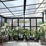 Domi 10x12FT Wall-Mounted Sunroom with Sliding Doors