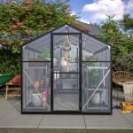 Oventa 6x10 Ft Greenhouses for Outdoors, Walk-in Green House with UV-Coated Heavy-Duty Polycarbonate Panels for Outdoor, 2 Roof Vents Green Houses for Outside, Invernaderos para Plantas Exterior