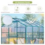 6x8 Ft Greenhouses for Outdoors, UV-Coated Polycarbonate Panels and Aluminium Green Houses for Outside, Outdoor Greenhouse with Roof Vent, Invernaderos para Plantas Exterior, Walk-in Greenhouse Kit