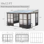 Domi 10x12FT Wall-Mounted Aluminum Sunroom Kit