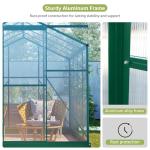 6x8 Ft Greenhouses for Outdoors, UV-Coated Polycarbonate Panels and Aluminium Green Houses for Outside, Outdoor Greenhouse with Roof Vent, Invernaderos para Plantas Exterior, Walk-in Greenhouse Kit