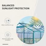 6x8 Ft Walk-in Greenhouse with UV-Coated Heavy-Duty Polycarbonate Panels for Outdoor, Roof Vents Green Houses for Outside, Invernaderos para Plantas Exterior