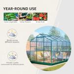 6x8 Ft Walk-in Greenhouse with UV-Coated Heavy-Duty Polycarbonate Panels for Outdoor, Roof Vents Green Houses for Outside, Invernaderos para Plantas Exterior