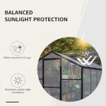 Oventa 6x10 Ft Greenhouses for Outdoors, Walk-in Green House with UV-Coated Heavy-Duty Polycarbonate Panels for Outdoor, 2 Roof Vents Green Houses for Outside, Invernaderos para Plantas Exterior