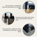 6x8 Ft Walk-in Greenhouse with UV-Coated Heavy-Duty Polycarbonate Panels