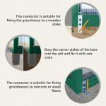 6x8 Ft Walk-in Greenhouse with UV-Coated Heavy-Duty Polycarbonate Panels for Outdoor, Roof Vents Green Houses for Outside, Invernaderos para Plantas Exterior