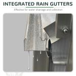 Outsunny 6' x 12' x 6.5' Polycarbonate Greenhouse with Adjustable Roof Vent, Walk-in Heavy Duty Green House Kit with Aluminum Frame, Sliding Door and Rain Gutter for Winter, Silver