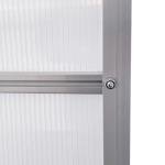 Outsunny 6' x 12' x 6.5' Polycarbonate Greenhouse with Adjustable Roof Vent, Walk-in Heavy Duty Green House Kit with Aluminum Frame, Sliding Door and Rain Gutter for Winter, Silver