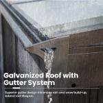 Domi 10x12FT Wall-Mounted Sunroom with Sliding Doors