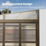 Domi 10x12FT Wall-Mounted Sunroom with Sliding Doors