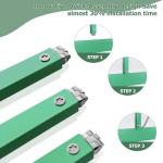 CABIHOME 6x11 FT Outdoor Greenhouse, Polycarbonate Greenhouse with Roof Vent and Ground Nails, Aluminum Large Walk-in Green House w/ Lockable Push Door for Outside Garden Backyard (Green, 6x11 FT)