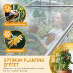 VINGLI 6x10 FT Greenhouse for Outdoors, Large Walk-in Polycarbonate Greenhouse with 5 Roof Vents for Outside Garden Backyard, Easy Setup, Silver