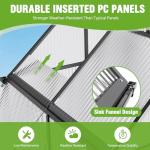 6x4FT Polycarbonate Green House with Roof Vent, Large Aluminum Frame Quick Setup Greenhouse, Walk in Green Houses Heavy Duty for Winter Outside Backyard Garden Patio (6x4FT)