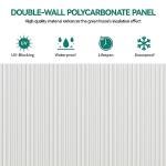 YITAHOME 6x16FT Polycarbonate Greenhouse Large Heavy Duty Green Houses Outdoor Aluminum Greenhouses with Sliding Doors Vent Window Walk-in Greenhouse for Garden Backyard, Silver