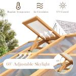 AECOJOY 6x7 FT Wooden Greenhouse for Outdoors, Walk-in Garden Greenhouse with Plant Stand, Lockable Door, Adjustable Roof Vent & Sturdy Polycarbonate Panels for Backyard or Patio