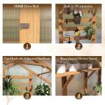 AECOJOY 6x7 FT Wooden Greenhouse for Outdoors, Walk-in Garden Greenhouse with Plant Stand, Lockable Door, Adjustable Roof Vent & Sturdy Polycarbonate Panels for Backyard or Patio