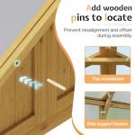 Jocisland 8x9.5x7.5 Ft Wooden Greenhouse, Pre-Assembled Solid Cedar Frame, Walk-in Design, Lockable Door, Adjustable Roof Vents, Polycarbonate Panels for Outdoor, Garden, Backyard