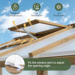 Aoxun 6x8 FT Wood Green House for Outdoors, Polycarbonate Panel Wooden Walk-in Greenhouse Kit with Automatic Temperature Control Roof Vent and Lockable Door, for Outside Backyard Garden, Natural