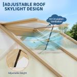 6x12 FT Large Wooden Heavy Duty Spruce Frame Greenhouse with PC Panels, Adjustable Roof Vents & Lockable Door, Walk-in