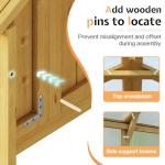 Jocisland 6x8x6.5 Ft Wooden Greenhouse, Pre-Assembled Solid Cedar Frame, Walk-in Design, Lockable Door, Adjustable Roof Vents, Polycarbonate Panels for Outdoor, Garden, Backyard