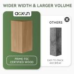 Aoxun 6x8 FT Wood Green House for Outdoors, Polycarbonate Panel Wooden Walk-in Greenhouse Kit with Automatic Temperature Control Roof Vent and Lockable Door, for Outside Backyard Garden, Natural