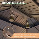 AMERLIFE 10x12 Spruce Wood Gazebo, Hardtop Gazebo with Aluminum Double Roof, Outdoor Pergola with Wood Frame for Parties, Backyard, Lawns, Patio